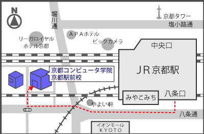 京都駅前校の地図