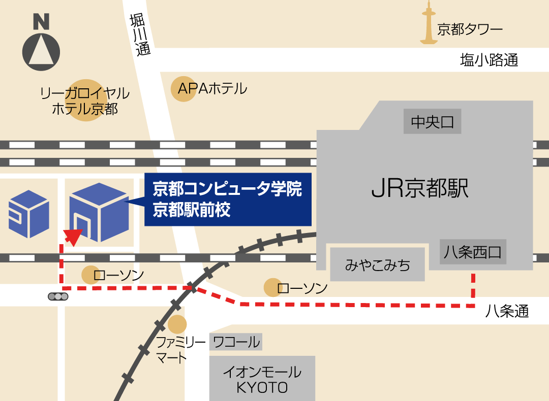 京都駅前校マップ